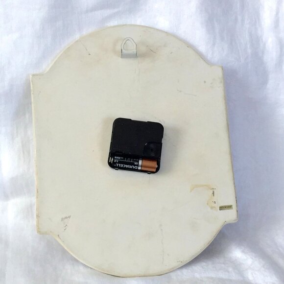 Vintage Olive Street Pottery Working Indoor Outdoor Ceramic Floral Clock - Picture 5 of 7